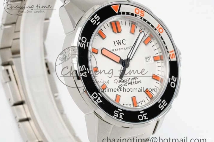 MIROTIME 0725 BestValue Aquatimer Automatic SS RSF 1:1 Best Edition White Orange Dial on SS Bracelet A 7072
